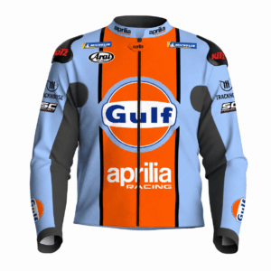 Front view of Ai Ogura Aprilia Racing MotoGP Leather Jacket 2026