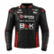 Front view of Alex Lowes Kawasaki Bimota SBK racing leather jacket