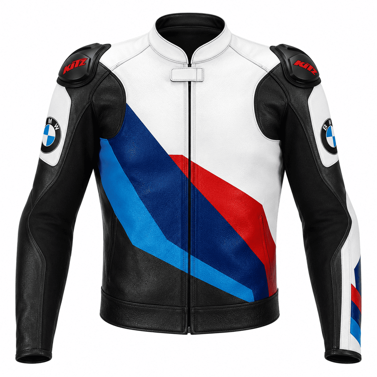 alpino-gp-teck-bmw-leather-racing-jacket-front.jpg Front view of Alpino GP Teck BMW leather racing jacket