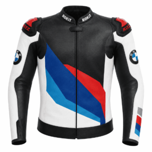 Front view of BMW Dyno S1 leather racing jacket