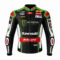 Front view of Jonathan Rea Kawasaki 2017 racing leather jacket