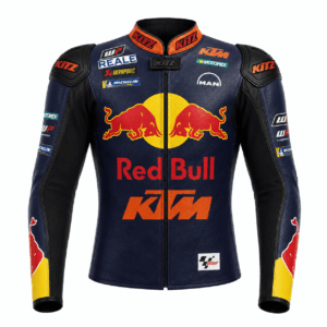 Front view of Pol Espargaro KTM MotoGP 2017 leather racing jacket