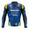 Front view of Suzuki Alex Rins MotoGP Leather Racing Jacket 2018