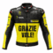 Front view of Valentino Rossi VR46 Grazie Vale Leather Racing Jacket 2022