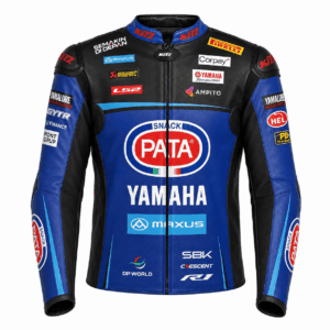 Front view of Xavi Vierge Yamaha Pata Maxus WSBK Leather Racing Jacket 2026